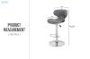 Picture of MOSMAN Adjustable Swivel Gas Lift Bar Stool - Each