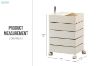 Picture of GAVIN Rotating 5 Tier Utility Drawer Wheel Trolley (Cream) 
