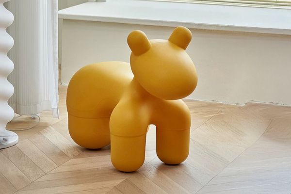Picture of RUMIYA Playful Accent Seating Sculptural Pony Chair (Yellow)