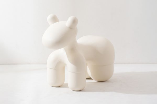 Picture of RUMIYA Playful Accent Seating Sculptural Pony Chair (White)
