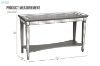 Picture of PALLIE Tempered Glass Top Segmented Mirror Console Table
