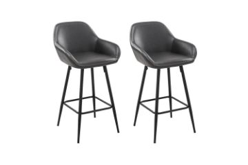 Picture of GOMEZ Accent Bar Chair (Grey) - 2 Chairs in 1 Carton