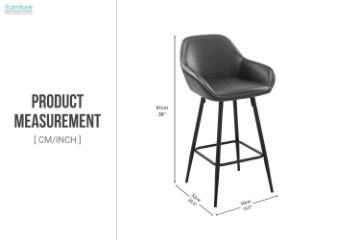 Picture of GOMEZ Accent Bar Chair (Grey)