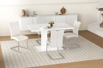 Picture of EDAN High Back Dining Chair (Pearl White) 