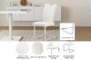 Picture of EDAN High Back Dining Chair with Chromed Base (Pearl White) 