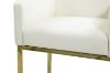 Picture of HESPER 74 Bar Height Bar Stool  with Arms & Golden Finish Base (White)