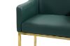 Picture of HESPER Bar Stool with Arms & Golden Finish Base (Green) 