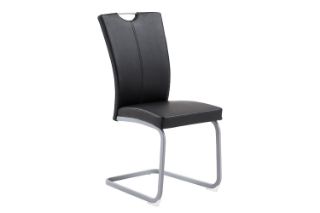Picture of EDAN High Back Dining Chair with Lacquered Base (Elegant Black) - Each