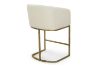 Picture of TRYTON H92 Bar Stool with Arms & Golden Finish Base (White) 