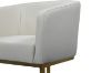 Picture of TRYTON H92 Bar Stool with Arms & Golden Finish Base (White) 