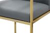 Picture of DAKOTA Bar Stool with Arms & Golden Finish Base (Grey)