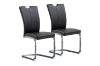 Picture of EDAN High Back Dining Chair with Chromed Base (Elegant Black)