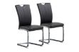 Picture of EDAN High Back Dining Chair with Chromed Base (Elegant Black) - 2 Chairs in 1 Carton