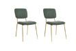 Picture of LASKY Gold Frame Fabric Dining Chair (Green) - 2PC in 1 Carton