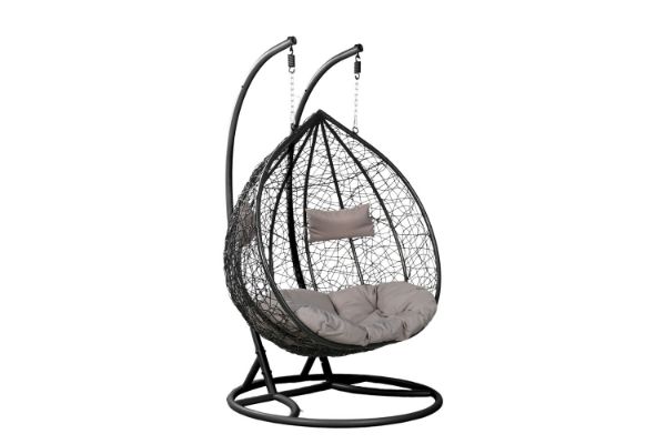 Picture of [FLOOR MODEL CLEARANCE] MALAM Double Seat Rattan Outdoor Hanging Egg Chair