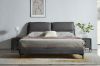 Picture of ROMEO Genuine Leather Bed Frame (Dark Grey) - King