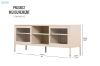 Picture of STARK 1.5M Steel Frame Sliding Door Transparent Glass TV Unit (Cream)