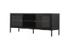 Picture of STARK 1.5M Steel Frame Sliding Door Transparent Glass TV Unit (Black)