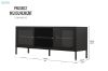 Picture of STARK 1.5M Steel Frame Sliding Door Transparent Glass TV Unit (Black)