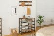 Picture of LITON Adjustable 5-Tier Shoe Rack with Wall Hooks 