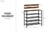 Picture of LITON Adjustable 5-Tier Shoe Rack with Wall Hooks 