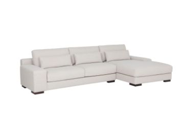 Picture of [FLOOR MODEL CLEARANCE] BROOK Feather Filled Sectional Sofa - Chaise Facing Right
