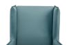Picture of [FLOOR MODEL CLEARANCE]  MOSSMAN Velvet Lounge Chair Natural Wood Legs (Aque Green)
