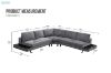 Picture of [FLOOR MODEL CLEARANCE]  OLSEN Aragon Fabric Corner Sofa (Grey)