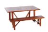Picture of [FLOOR MODEL CLEARANCE] EILBY Solid Pinewood & Veneer Bench (Dark Brown)