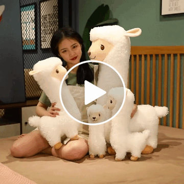 Picture of ALPACA Small/Big Plush Toy (White/Brown)