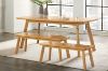 Picture of MIKO 3-Piece Cedar Wood Dining Set (1 Table with 2 Benches)