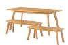 Picture of MIKO 3-Piece Cedar Wood Dining Set (1 Table with 2 Benches)