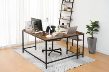 Picture of YONATAN 135 L-Shaped Corner Computer Desk