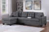 Picture of KLARA Reversible Sectional Sofa with Cupholders (Dark Grey) 