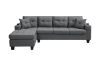 Picture of KLARA Reversible Sectional Sofa with Cupholders and Two Cushions (Dark Grey) 
