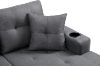 Picture of KLARA Reversible Sectional Sofa with Cupholders and Two Cushions (Dark Grey) 