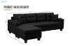 Picture of KLARA Reversible Sectional Sofa with Cupholders (Black)