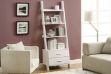 Picture of ELARA Ladder Bookshelf with 3 Open Shelves & 2 Storage Drawers (White)