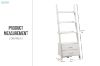 Picture of ELARA Ladder Bookshelf with 3 Open Shelves & 2 Storage Drawers (White)