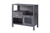Picture of Remy Open Shelves Storage Cabinet with Drawer & Glass Door (Grey)