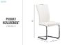 Picture of EDAN High Back Dining Chair with Chromed Base (Pearl White) 