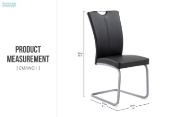 Picture of EDAN High Back Dining Chair with Powder Coating Base (Elegant Black) 