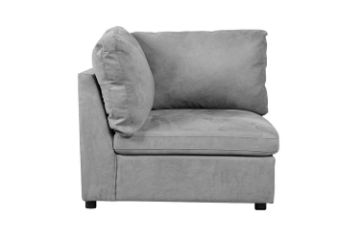 Picture of ASPECT Nappa Fabric Memory Foam Sectional Modular Sofa (Grey) - Corner