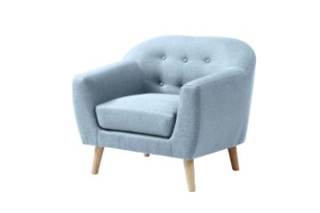 Picture of [FLOOR MODEL CLEARANCE]  BRACKE Fabric Sofa 1 Seater/Armchair (Lake Blue)