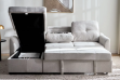 Picture of SANCO Sectional Sofa/Sofa Bed with Drop-Down Console & Charging Port & Storage