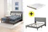 Picture of SONOMA Fabric Bed Frame + ORION Foam Mattress Combo Deal (Light Grey)