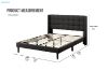 Picture of SONOMA Fabric Bed Frame + ORION Foam Mattress Combo Deal (Dark Grey)