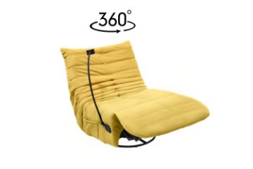 Picture of REPLICA TOGO 360° Swivel Reclining Lounge Chair With Mobile Holder (Yellow)