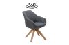 Picture of VENETIAN 360° Swivel Fabric Arm Chair (Grey)
