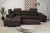 Picture of CASSIA Sectional Sofa/Sofa Bed with Storage & 2 Ottomans (Brown)
